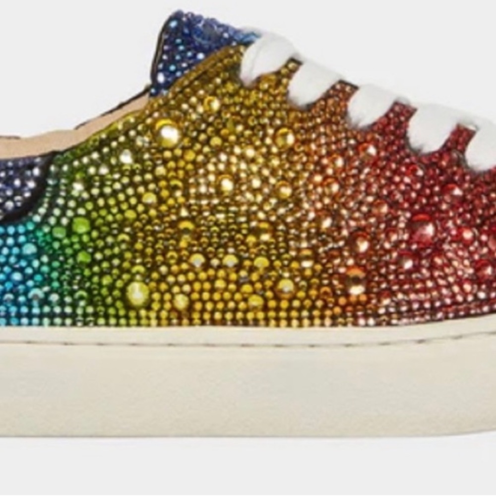 Betsey Johnson -Sidney- rainbow  rhinestone size 8.5- NEW